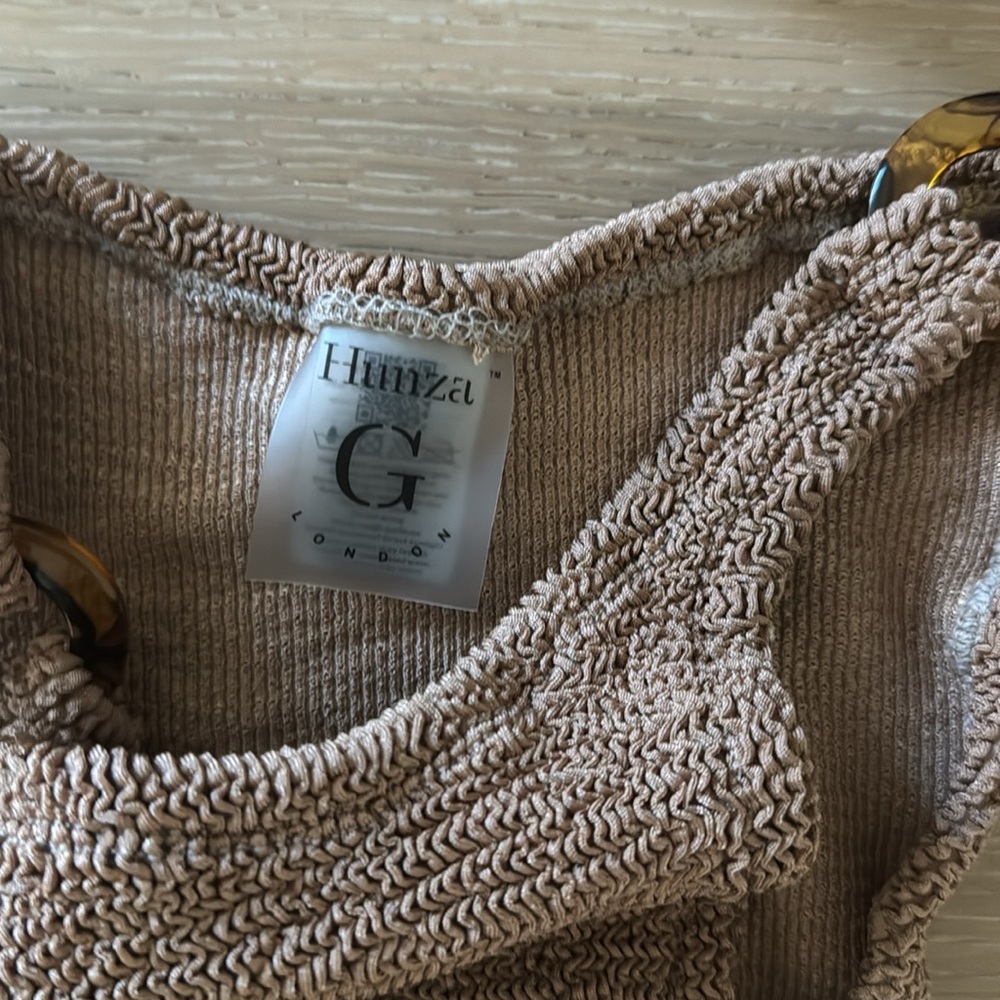Hunza G Women's Gloria Bikini in Metallic Cocoa - Picture 5 of 8